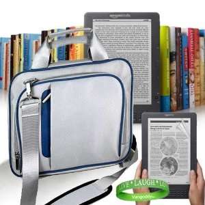  NEW Kindle DX carrying case **Sliver & Blue ** with 