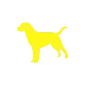  Lab YELLOW Vinyl window decal sticker: Office Products