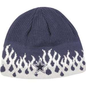  Dallas Cowboys Flame Cuffless Knit Hat: Sports & Outdoors