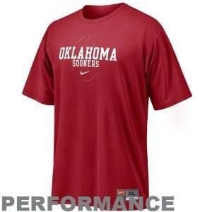  Nike Oklahoma Sooners Crimson Conference Performance T 