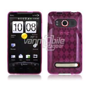 PINK ARGYLE ARMOR SHIELD + LCD SCREEN PROTECTOR + CAR CHARGER for HTC 