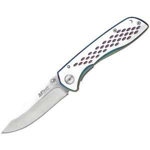  M Tech Folding Knife Stainless Contoured Textured Sports 