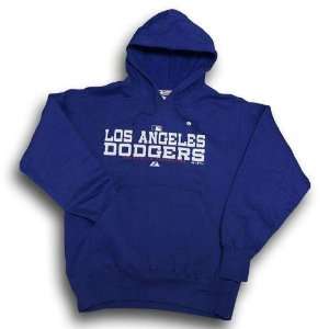  Dodgers MLB Authentic Collection Stack Hooded Sweatshirt (Team 