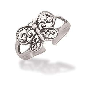   Sterling Silver Butterfly Toe Ring: West Coast Jewelry: Jewelry