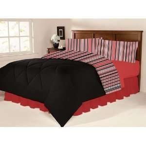  Dorm Bedding Set: Comforter, Sheet Set, Mattress Pad, Pillow 