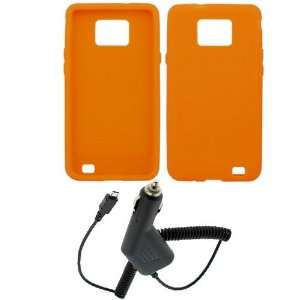  GTMax Orange Silicone Skin Cover Case+Car Charger for AT&T 
