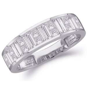 Diamond Wedding Ring 14k White Gold Anniversary Band Bridal (1 Carat 