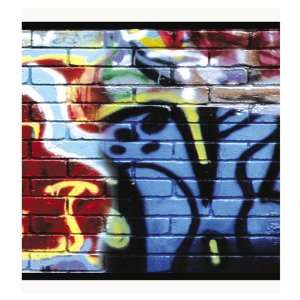   Wallcovering Graffiti Wallpaper Border 258B75040: Home & Kitchen