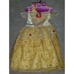  Disney Princess Belle Sparkle Dress Fits Sizes 4 6X: Toys 