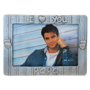  6 x 4 I Love U Papa Pewter Picture Frame