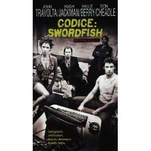 Swordfish Poster Italian 13x28 John Travolta Hugh Jackman Halle Berry 
