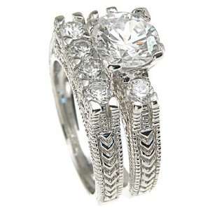  2.95 Ct Vintage Design Engagement Ring Solitaire Cz Bridal 
