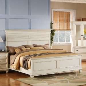   Furniture Coventry Two Tone Panel Bed in Dover White