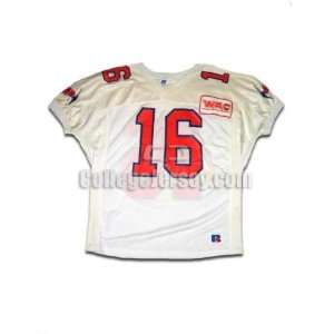   White No. 16 Game Used UTEP Russell Football Jersey