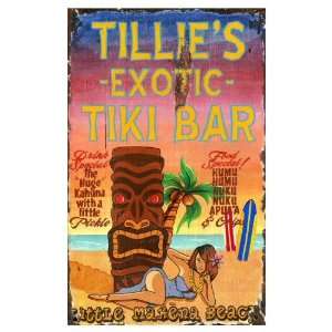  Customizable Tiki Bar Vintage Style Wooden Sign: Patio 