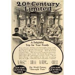 : 1912 Ad New York Central Lines 20th Century Limited Passenger Train 
