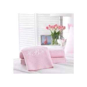  LAUREN HOME Pink Stripe Oxford Sheet Set: Home & Kitchen