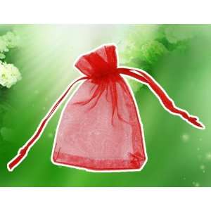 100 PCS Pure Red Organza Wedding Party, Baby Shower Party, Favors Gift 
