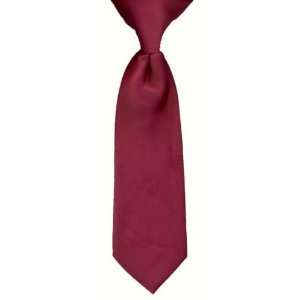    Infant / Toddlers 8 Solid Color Clip On Ties   Burgundy Baby