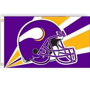  Minnesota Vikings NFL Helmet Design 3x5 Banner Flag by 
