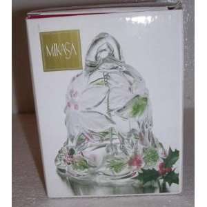  Mikasa Holiday Bloom Glass Christmas Bell NEW: Everything 