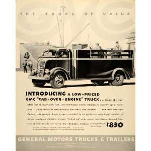  1937 Ad General Motors Trucks Trailers GMC Engine Coach 