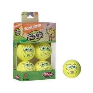   Wilson Golf Sponge Bob Golf Balls   Youth (6 pack)