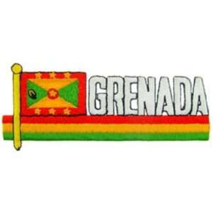    Grenada Flag with Script Patch 2 x 5 Patio, Lawn & Garden