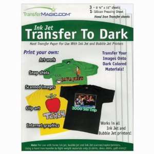  Ink Jet Transfer Paper For Dark Fabric 8 1/2X11 3/Pkg 
