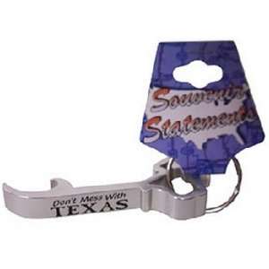  Texas Keychain Metal Bottle Opener Assorted Col Case Pack 