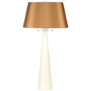   Up Gold Silk Glow Shade Nikki Tall Ivory Table Lamp