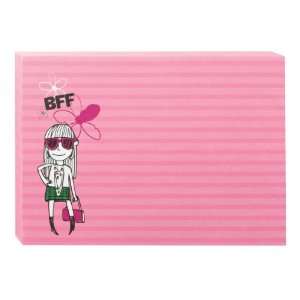  Post it Notes, 4 x 3 Inch, Hipster, BFF Design, 1   Count 