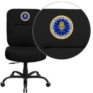   Big & Tall Black Fabric Office Task Chair with Extra WI: Office