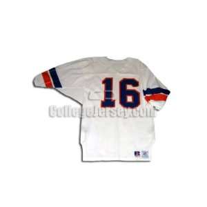  White No. 16 Game Used Boise State Russell Football Jersey 
