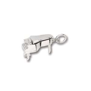  Rembrandt Charms Piano Charm, 14K White Gold Jewelry