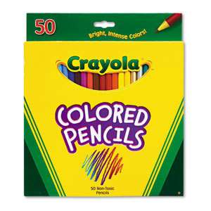 Crayola Long Colored Pencils Assorted 50 Count  
