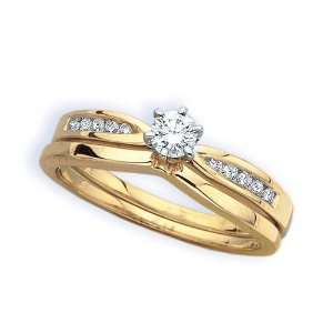   Gold 1/3 ct. Diamond Bridal Engagement Set (G H Color, SI2 I1 Clarity