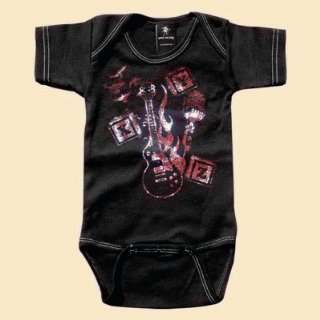   Ink Baby 119bo06 Guitar  0 6 Month Black One Piece Undershirt Baby