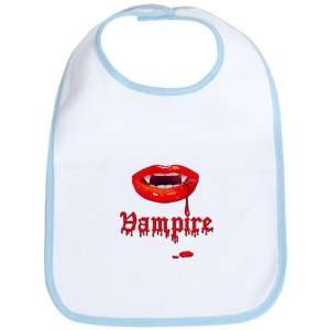  Baby Bib Sky Blue Vampire Fangs Dracula 