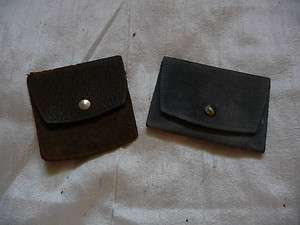 VTG Leather Change Purses Antique 20s Coin purses Lot Mini Set w/Note 