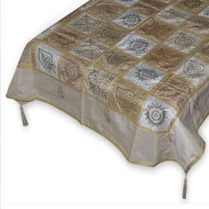  Square Table Runner Printed Silk Dining Accessory