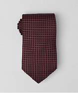 Zegna black and red diamond print silk tie style# 318257701