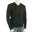 joseph abboud black cable knit v neck sweater