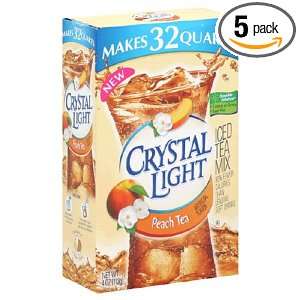 Crystal Light Peach Tea, Iced Tea Mix, (32 Quart) 4 Ounce Boxes (Pack 