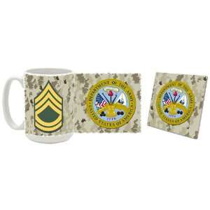  Army Rank Sergeant First Class Coffee Mug/Coaster Combo 