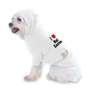  I Love/Heart Mail Carriers Hooded T Shirt for Dog or Cat X 