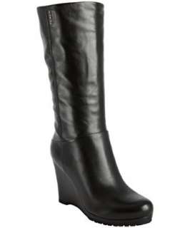 Prada Prada Sport black leather slip on wedge boots   up to 70 