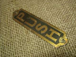 Vintage Brass Push Sign > Old Antique Signs RARE  