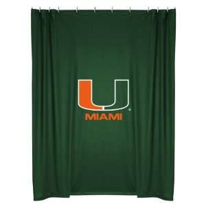 Collegiate Miami Hurricanes Locker Room Shower Curtain  