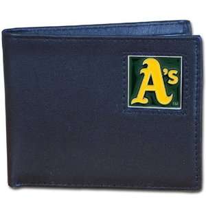    MLB Oakland Athletics Leather Bi fold Wallet